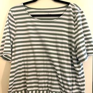 Talbots Striped Tie Shirt